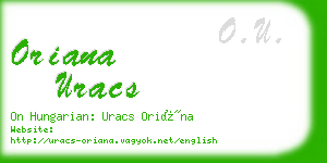 oriana uracs business card